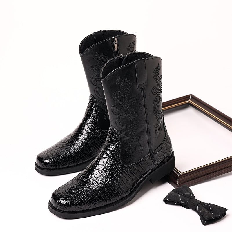 Botki Męskie Eleganckie - Czarny