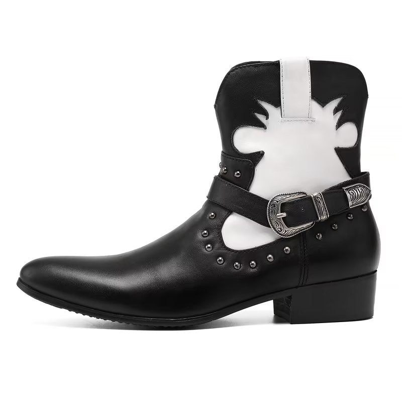 Botki Męskie Eleganckie Zapinane Na Zamek - Czarny