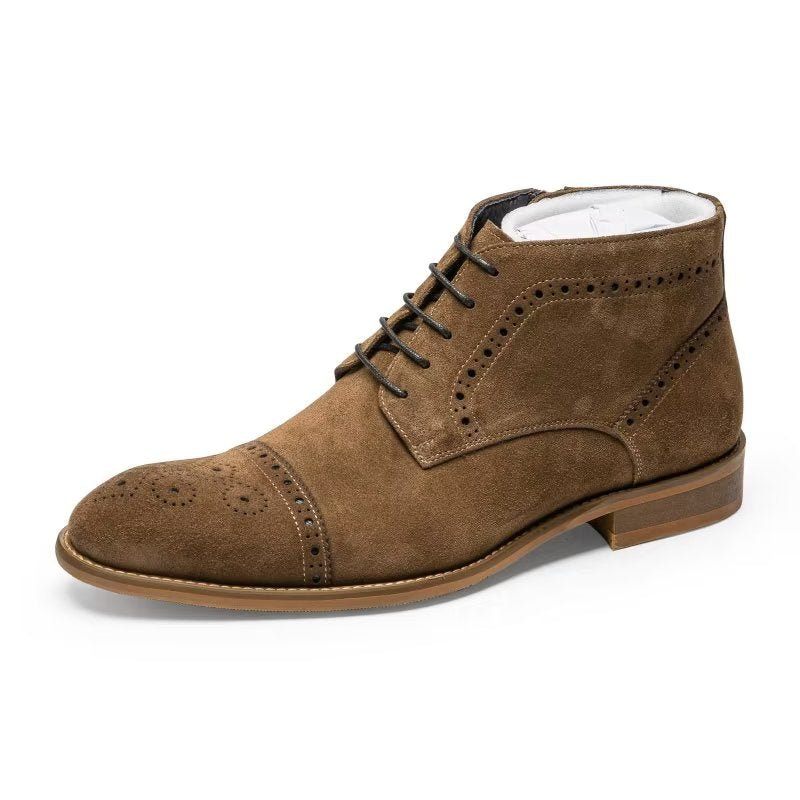 Buty Męskie Do Kostki - Brązowy