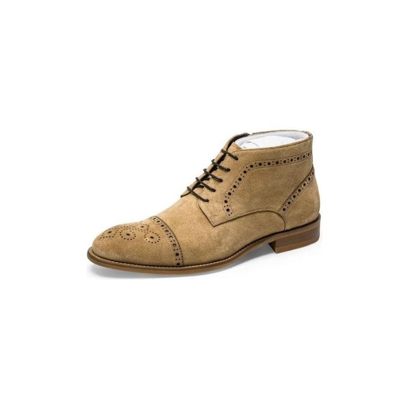 Buty Męskie Do Kostki - Brązowy