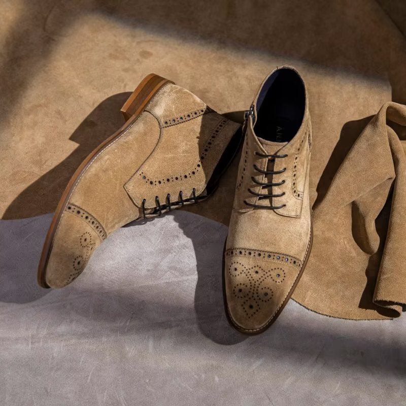 Buty Męskie Do Kostki - Brązowy
