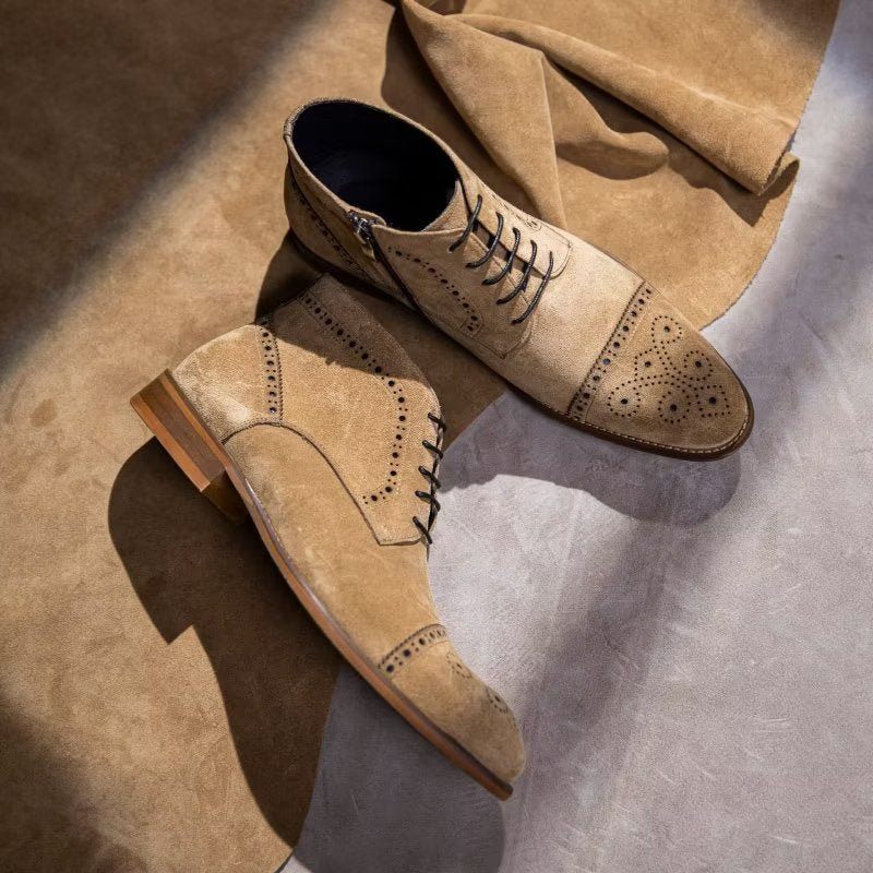 Buty Męskie Do Kostki - Brązowy