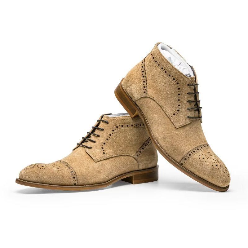 Buty Męskie Do Kostki - Brązowy