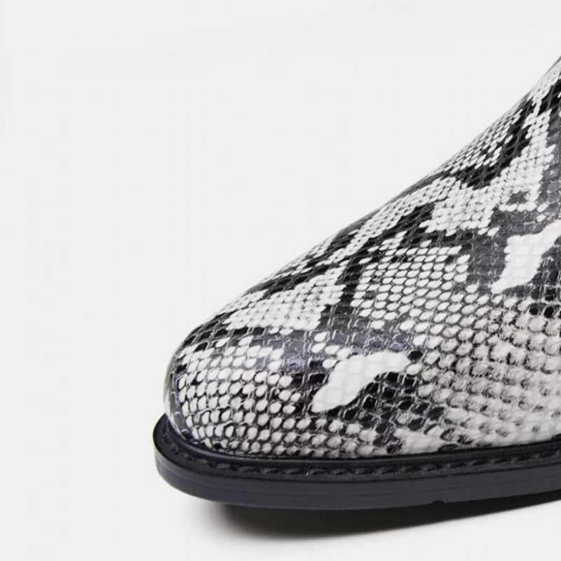 Buty Męskie Eleganckie Z Prawdziwej Skóry Zapinane Na Zamek - Szary