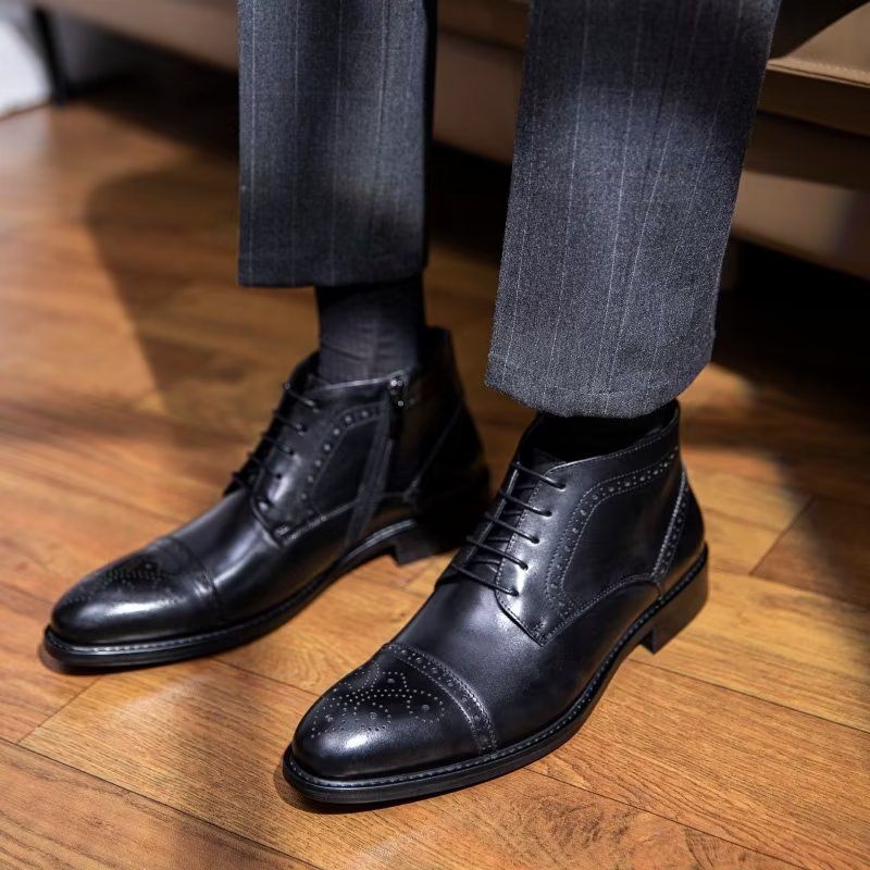 Buty Męskie Klasyczne Wizytowe - Czarna