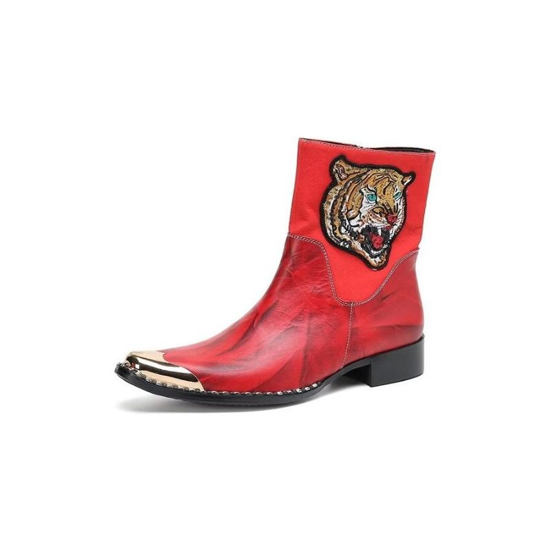 Buty Męskie Klasyczne Wizytowe - Czerwony