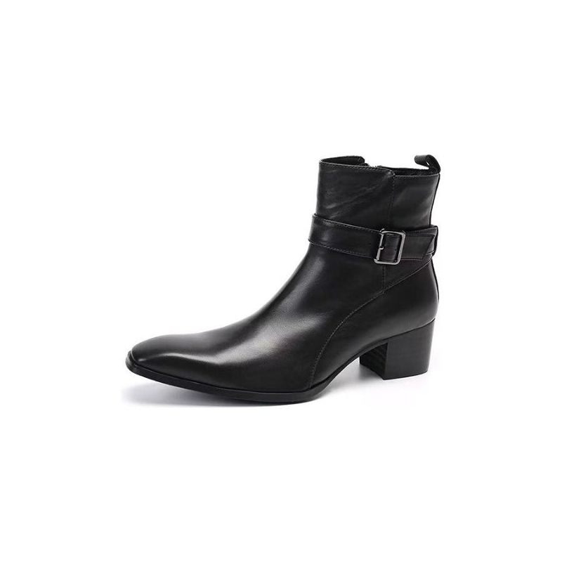 Buty Męskie Wizytowe Z Prawdziwej Skóry Zapinane Na Zamek