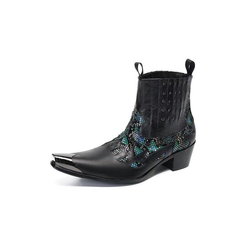 Buty Męskie Wizytowe Ze Skóry Naturalnej O Egzotycznej Fakturze