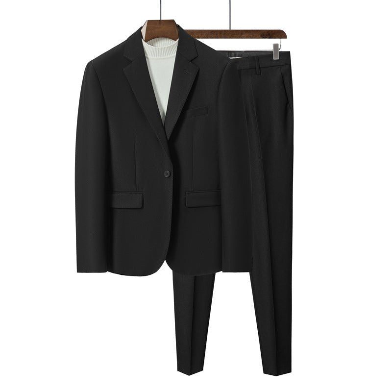 Garnitury Męskie Elegancki Obcisły Garnitur - Czarny