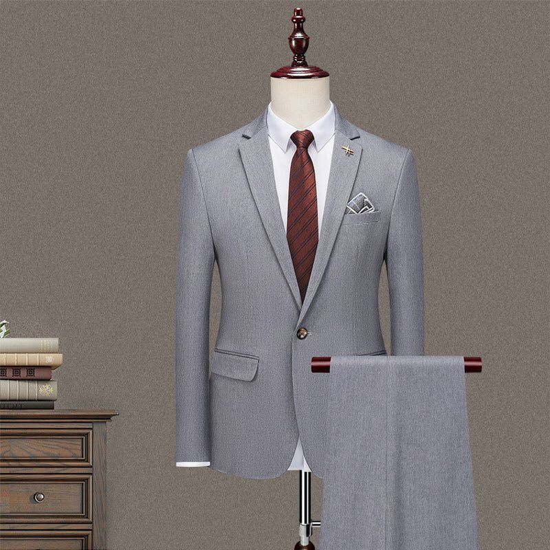 Garnitury Męskie Elegancki Obcisły Garnitur - Szary