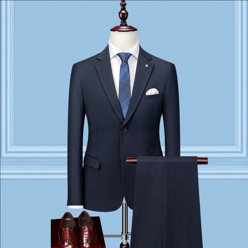 Garnitury Męskie Elegancki Obcisły Garnitur - Czarny