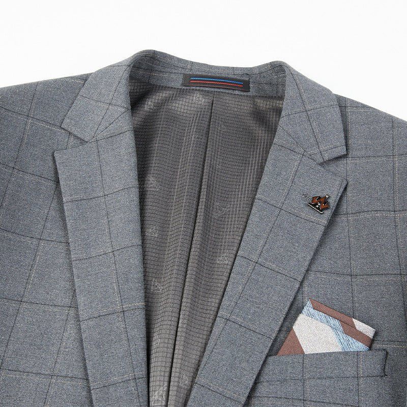Garnitury Męskie Elegancki Obcisły Garnitur - Szary
