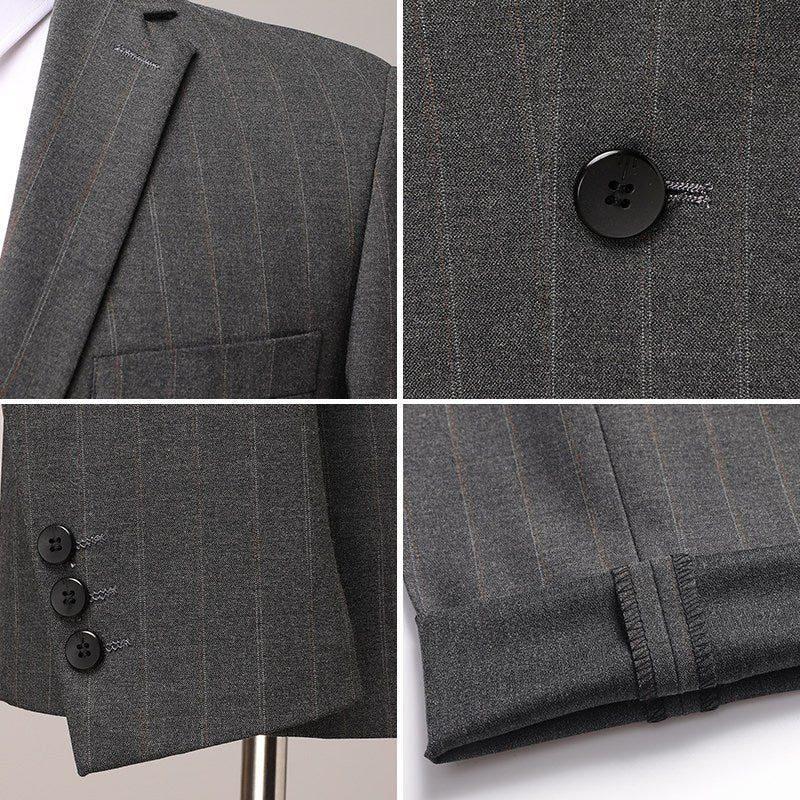 Garnitury Męskie Elegancki Obcisły Garnitur - Szary