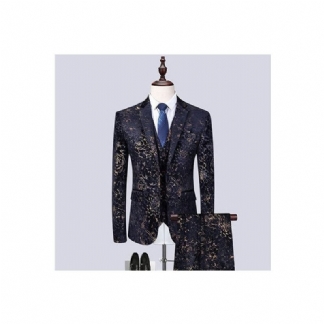 Garnitury Męskie Zestaw Eleganckich Garniturów W Kwiaty
