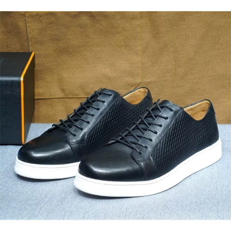Męskie Buty Na Co Dzień Eleganckie Codzienne Sznurowane - Czarny