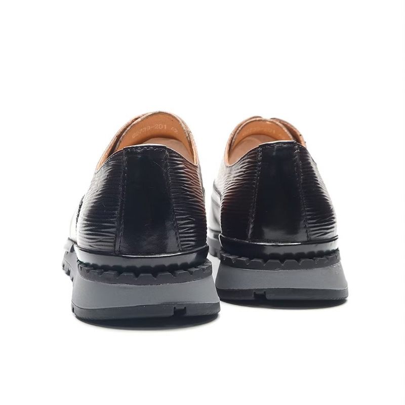 Męskie Buty Na Co Dzień Eleganckie Skórzane Sznurowane Urbanite - Brązowy