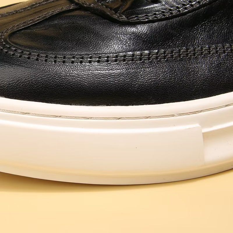 Męskie Buty Na Co Dzień Eleganckie Wysokie Modne Trampki - Czarny