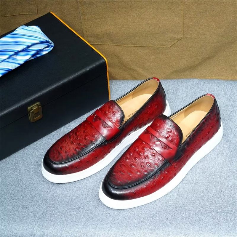 Męskie Buty Na Co Dzień Krokodyl Casuals - Czerwony