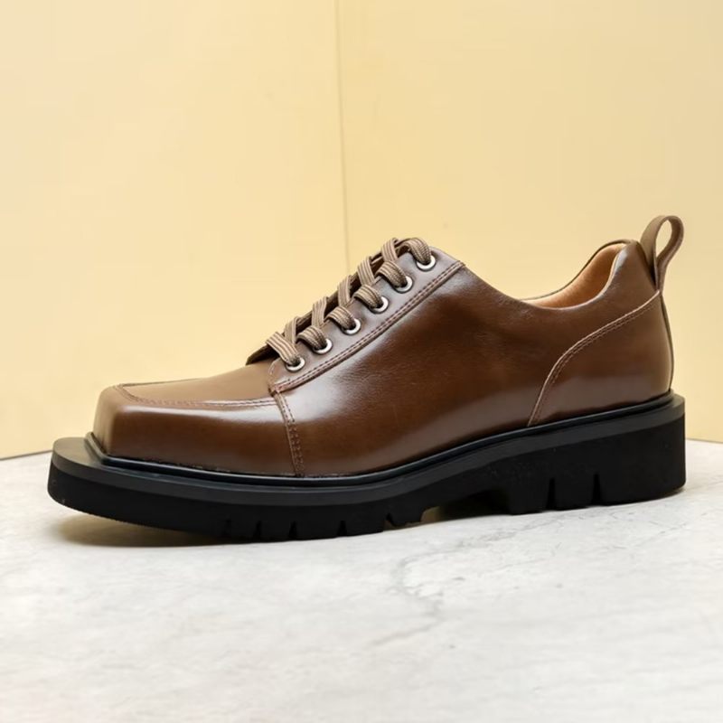 Męskie Buty Na Co Dzień Luksusowe Skórzane Modne - Kawa