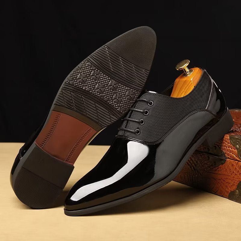 Męskie Buty Na Co Dzień Solidne Sznurowane - Czarny