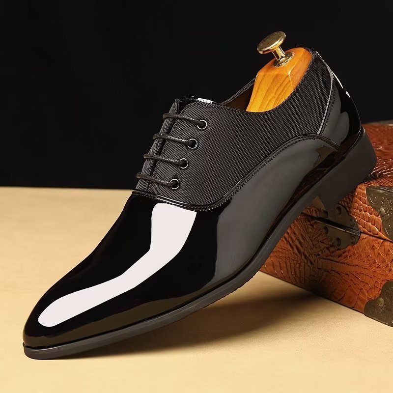 Męskie Buty Na Co Dzień Solidne Sznurowane - Czarny