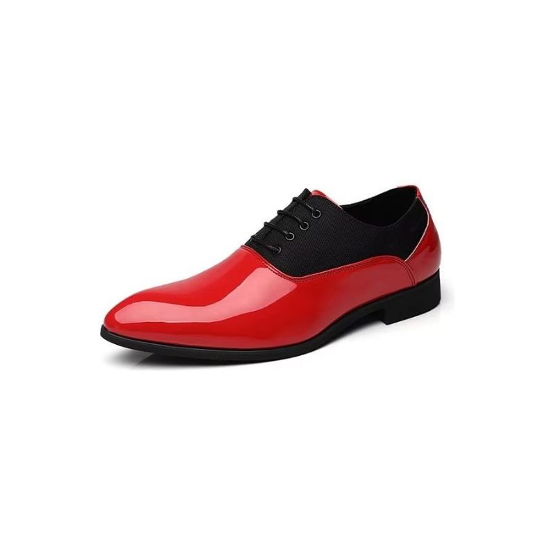 Męskie Buty Na Co Dzień Solidne Sznurowane - Czerwony