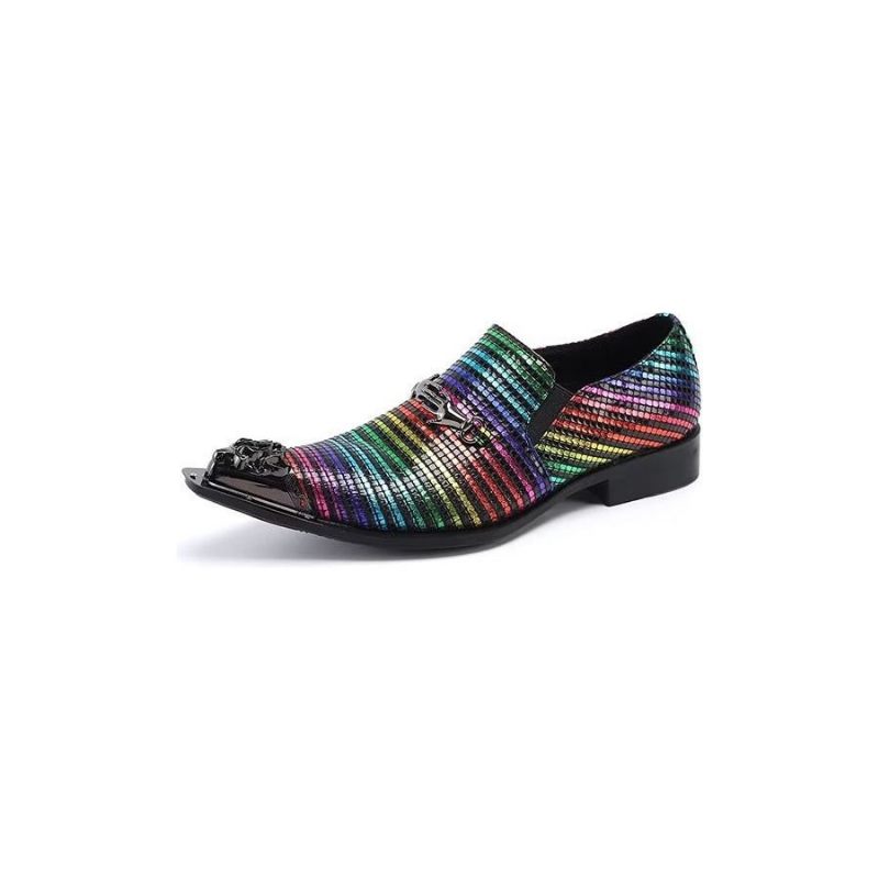 Męskie Buty Wizytowe Egzotyczna Elegancja Prawdziwej Skóry Wsuwane - Wielobarwność