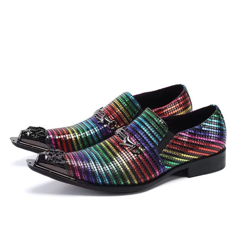 Męskie Buty Wizytowe Egzotyczna Elegancja Prawdziwej Skóry Wsuwane - Wielobarwność