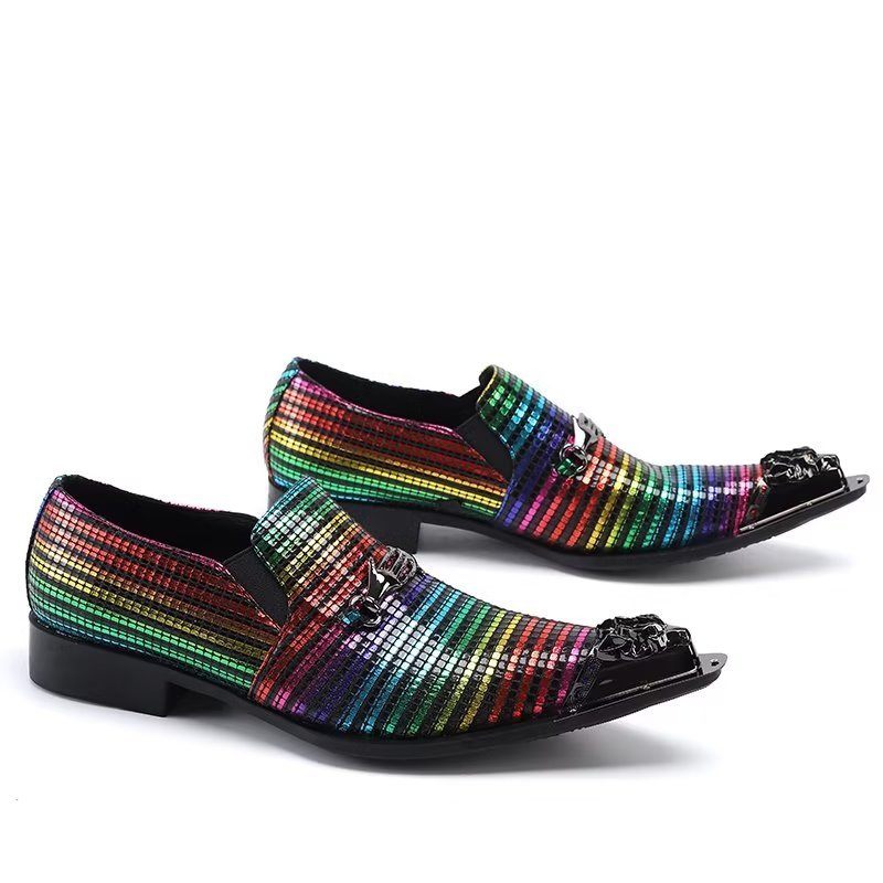Męskie Buty Wizytowe Egzotyczna Elegancja Prawdziwej Skóry Wsuwane - Wielobarwność
