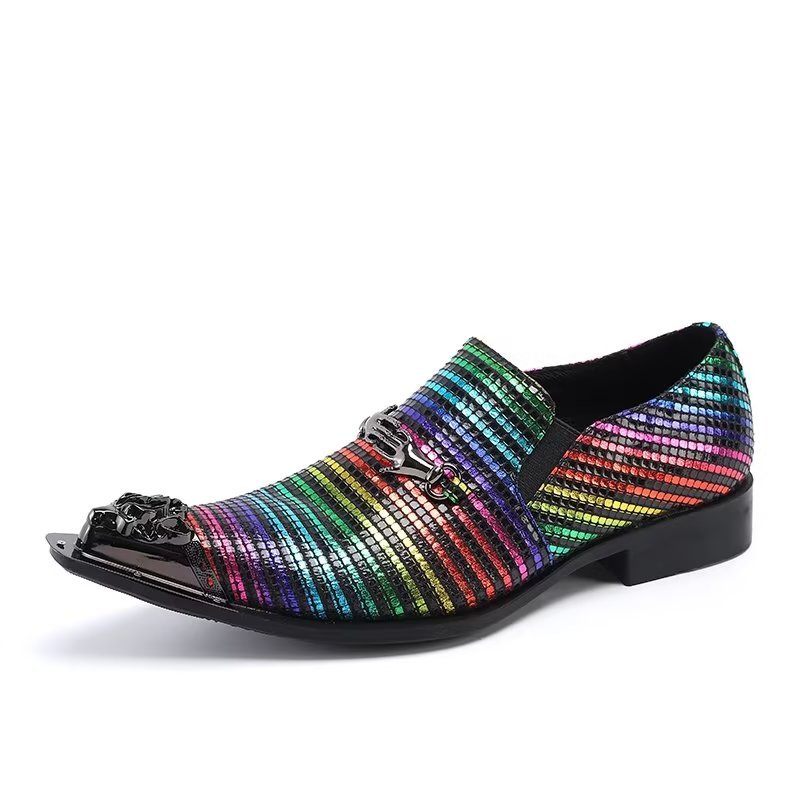 Męskie Buty Wizytowe Egzotyczna Elegancja Prawdziwej Skóry Wsuwane - Wielobarwność