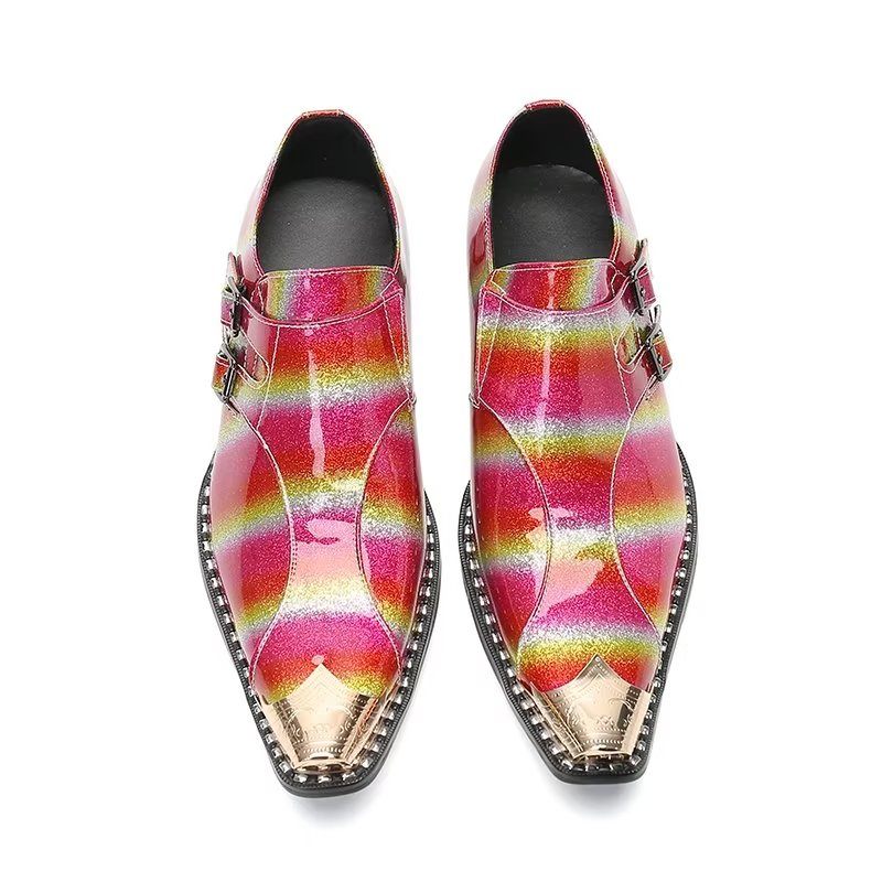 Męskie Buty Wizytowe Egzotyczne Eleganckie Monkstrap - Wielokolorowy