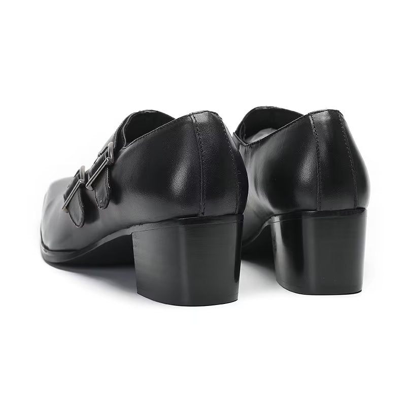 Męskie Buty Wizytowe Egzotyczne Typu Monkstrap - Czarny