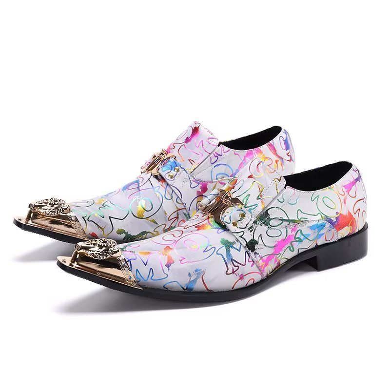 Męskie Buty Wizytowe Eleganckie Wsuwane Z Prawdziwej Skóry - Egzotyczny
