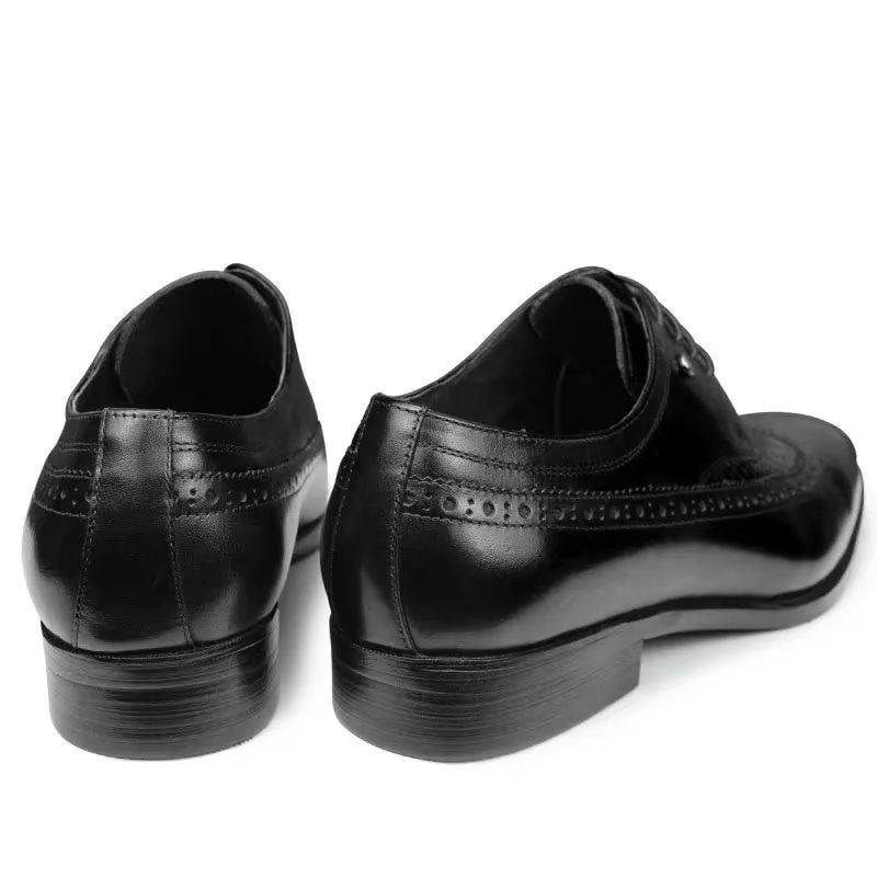 Męskie Buty Wizytowe Luksusowe Croccarve Ze Szpiczastymi Noskami - Czarny