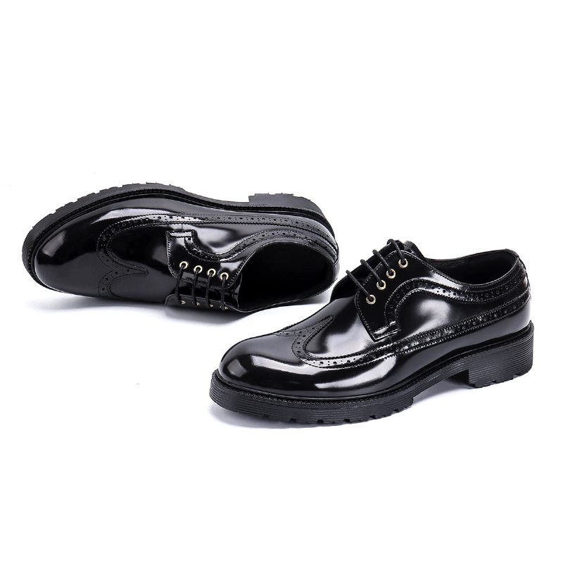 Męskie Buty Wizytowe Luksusowe Oxford - Czarna