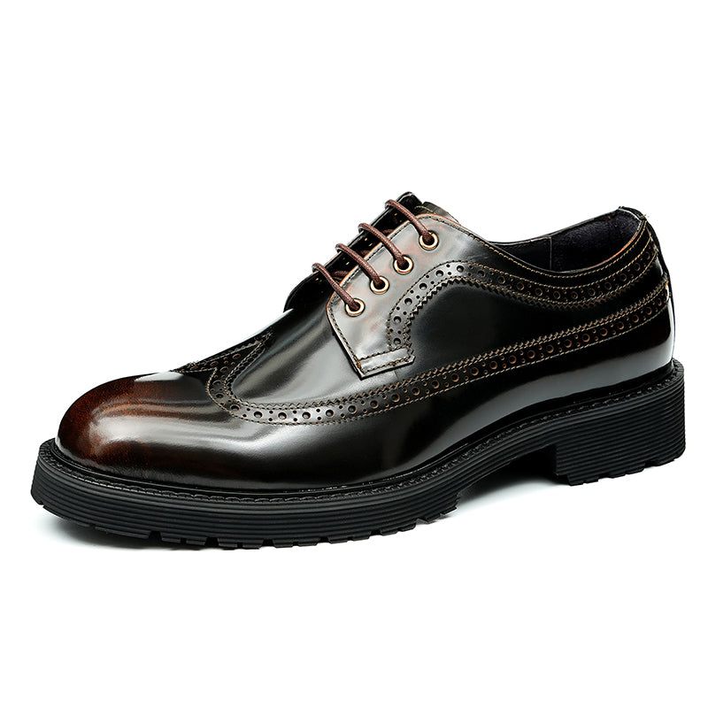 Męskie Buty Wizytowe Luksusowe Oxford - Kawa