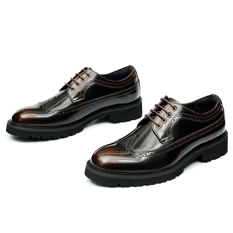 Męskie Buty Wizytowe Luksusowe Oxford - Kawa