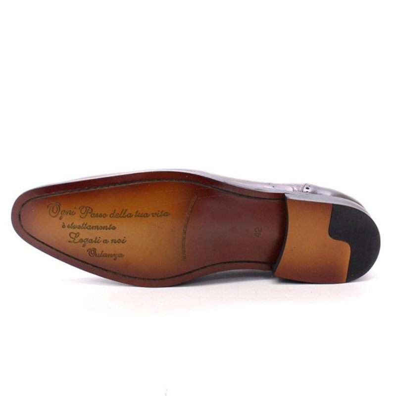 Męskie Buty Wizytowe Luksusowe Oxford Ze Skóry Krokodyla Brogue - Kawa