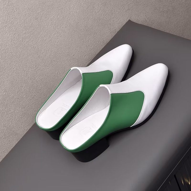 Męskie Buty Wizytowe Wsuwane - Biały