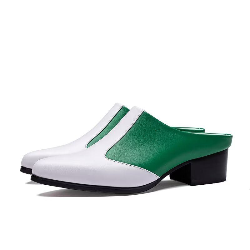 Męskie Buty Wizytowe Wsuwane - Biały