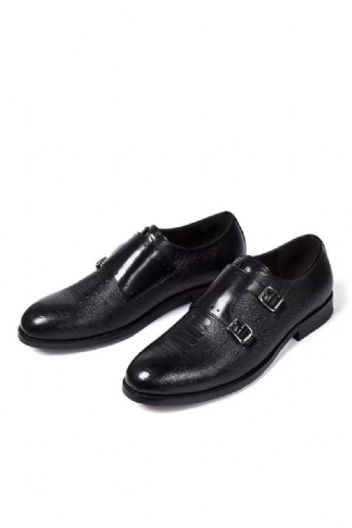 Męskie Buty Wizytowe Wsuwane Skórzane W Stylu Wykonawczym