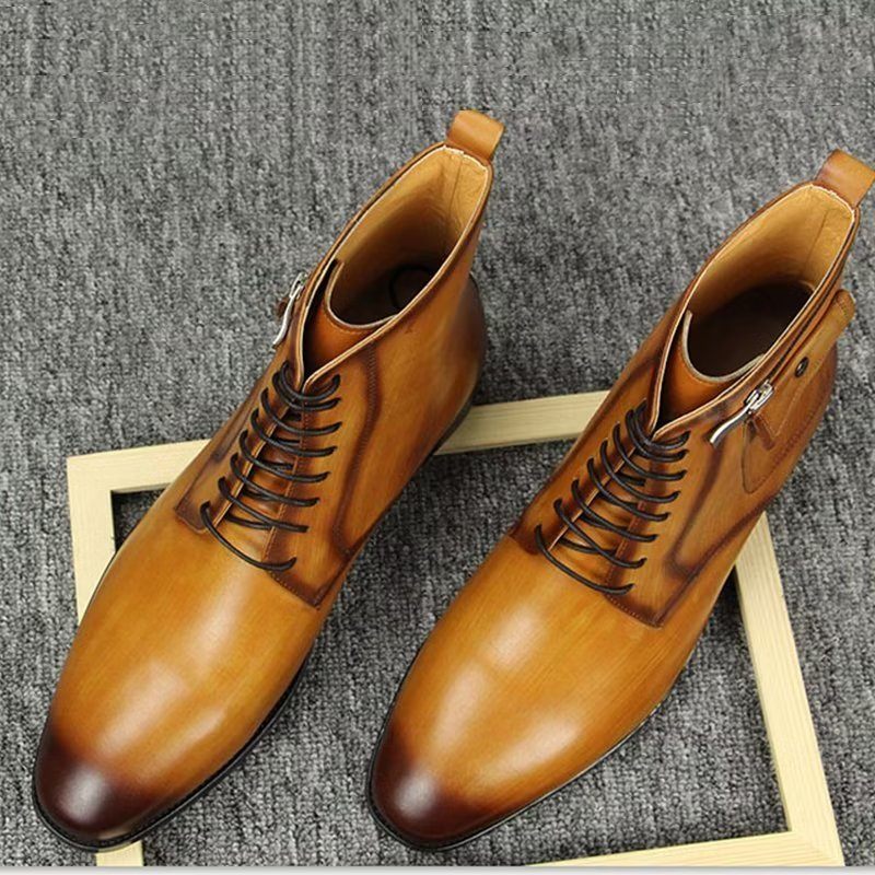 Męskie Buty Wysokie Do Sukni - Brązowy