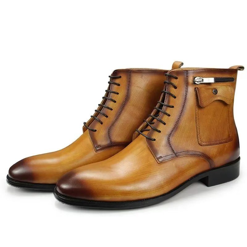 Męskie Buty Wysokie Do Sukni - Brązowy