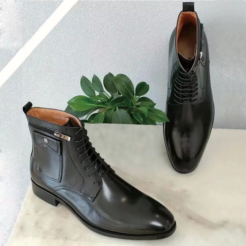 Męskie Buty Wysokie Do Sukni - Czarny