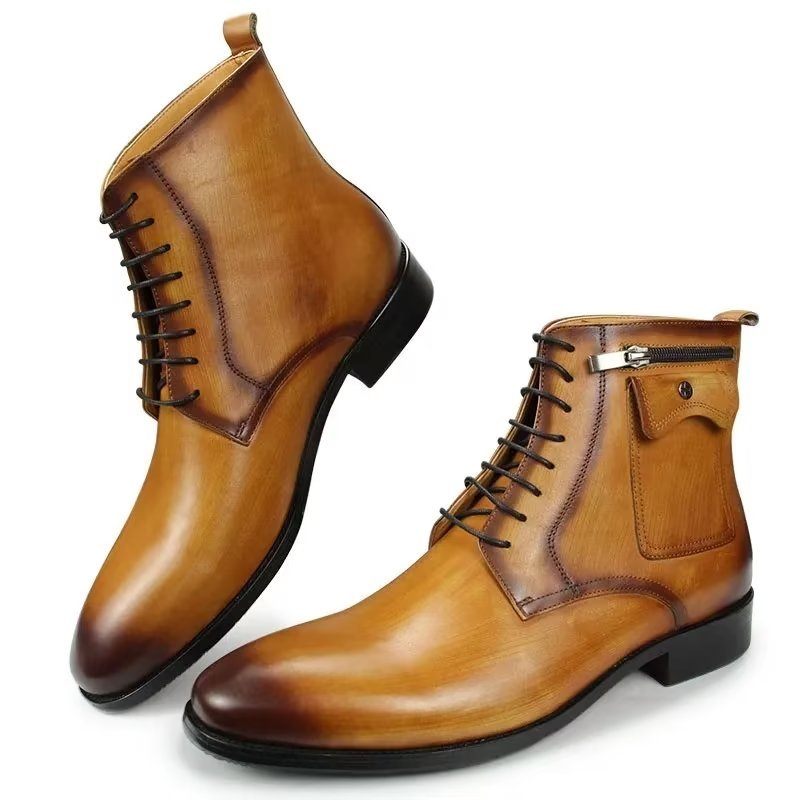 Męskie Buty Wysokie Do Sukni - Brązowy