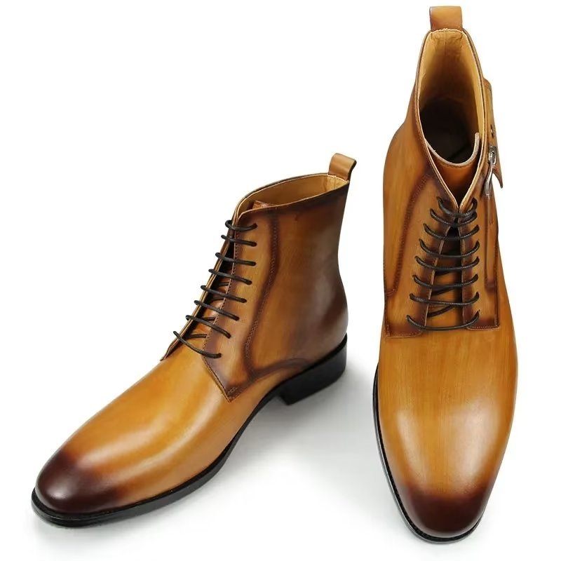Męskie Buty Wysokie Do Sukni - Brązowy