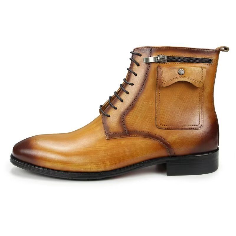 Męskie Buty Wysokie Do Sukni - Brązowy
