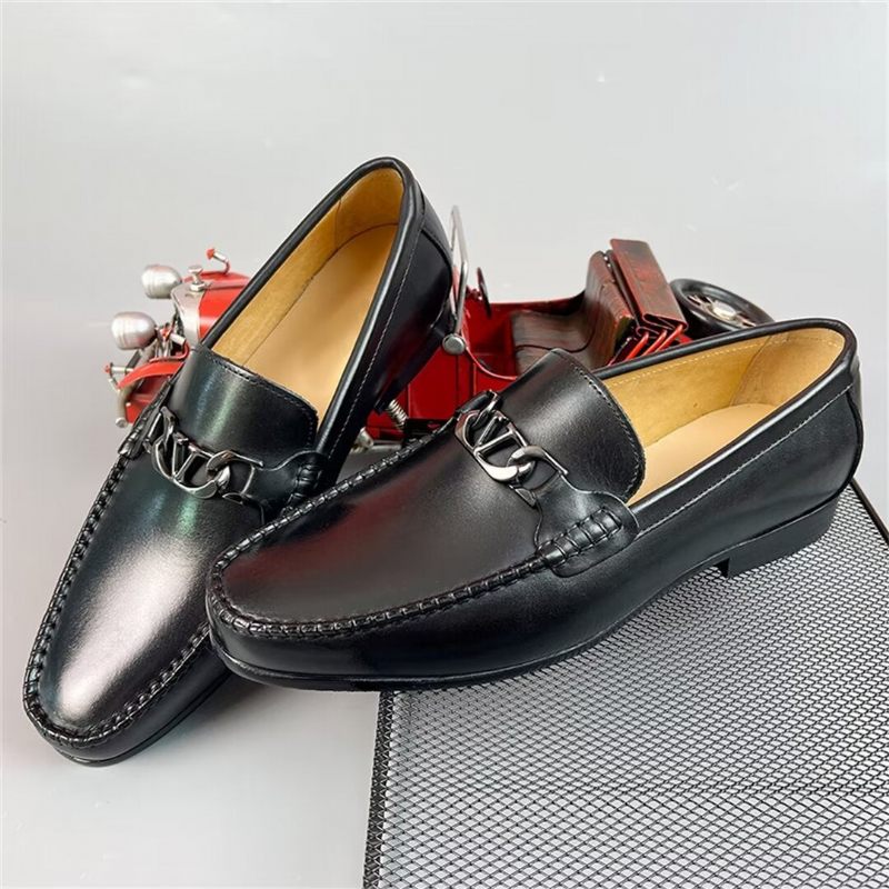 Mokasyny Męskie Sartorial Elegance Loafers - Czarny
