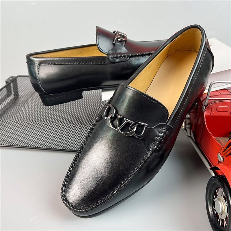 Mokasyny Męskie Sartorial Elegance Loafers - Czarny