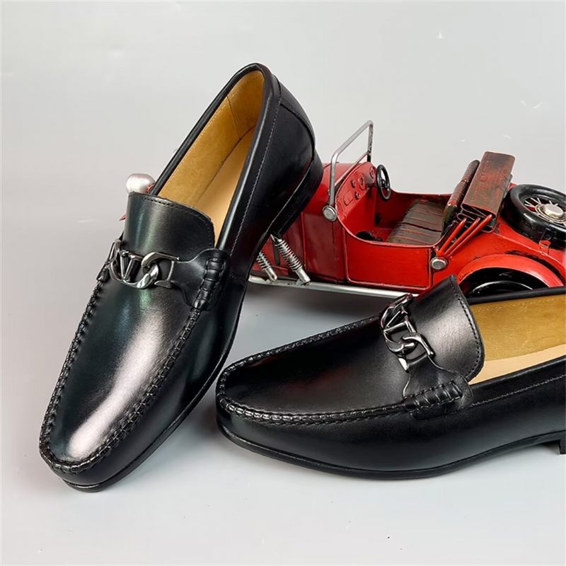 Mokasyny Męskie Sartorial Elegance Loafers - Czarny